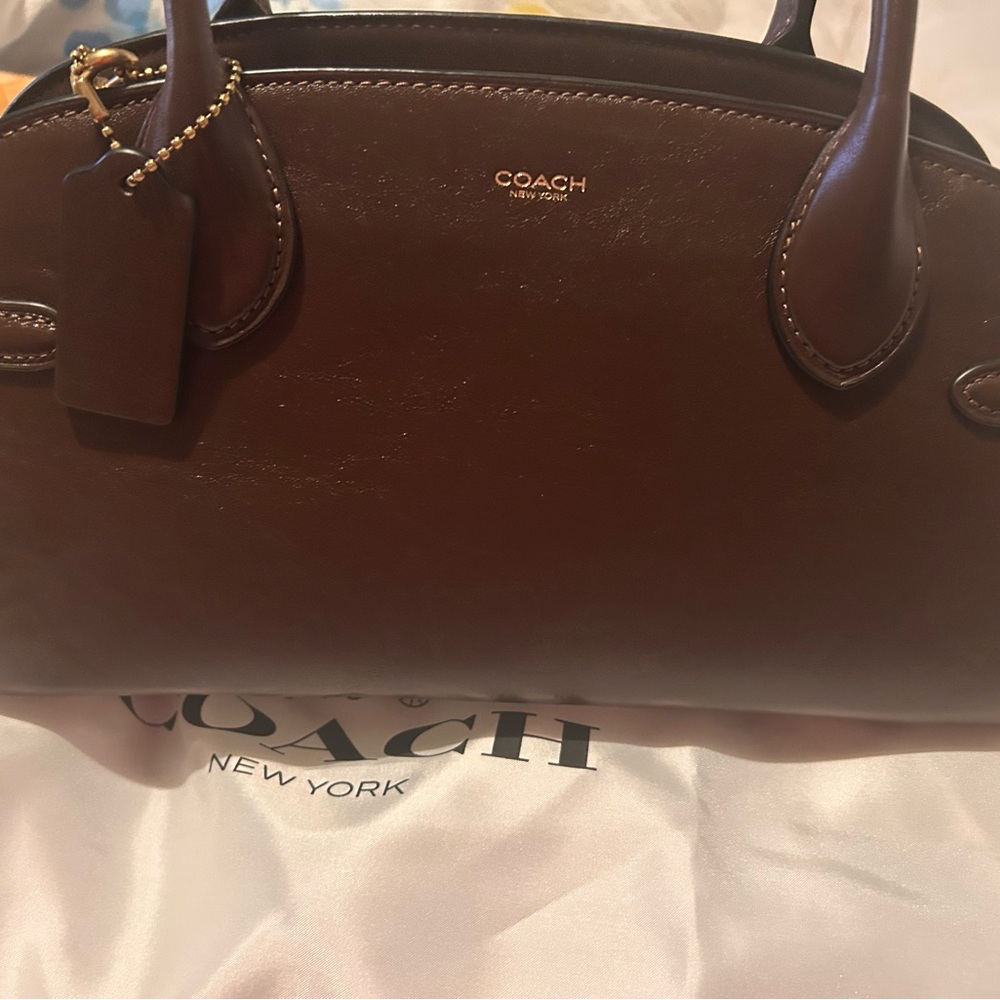 Coach Dark Brown Leather Satchel